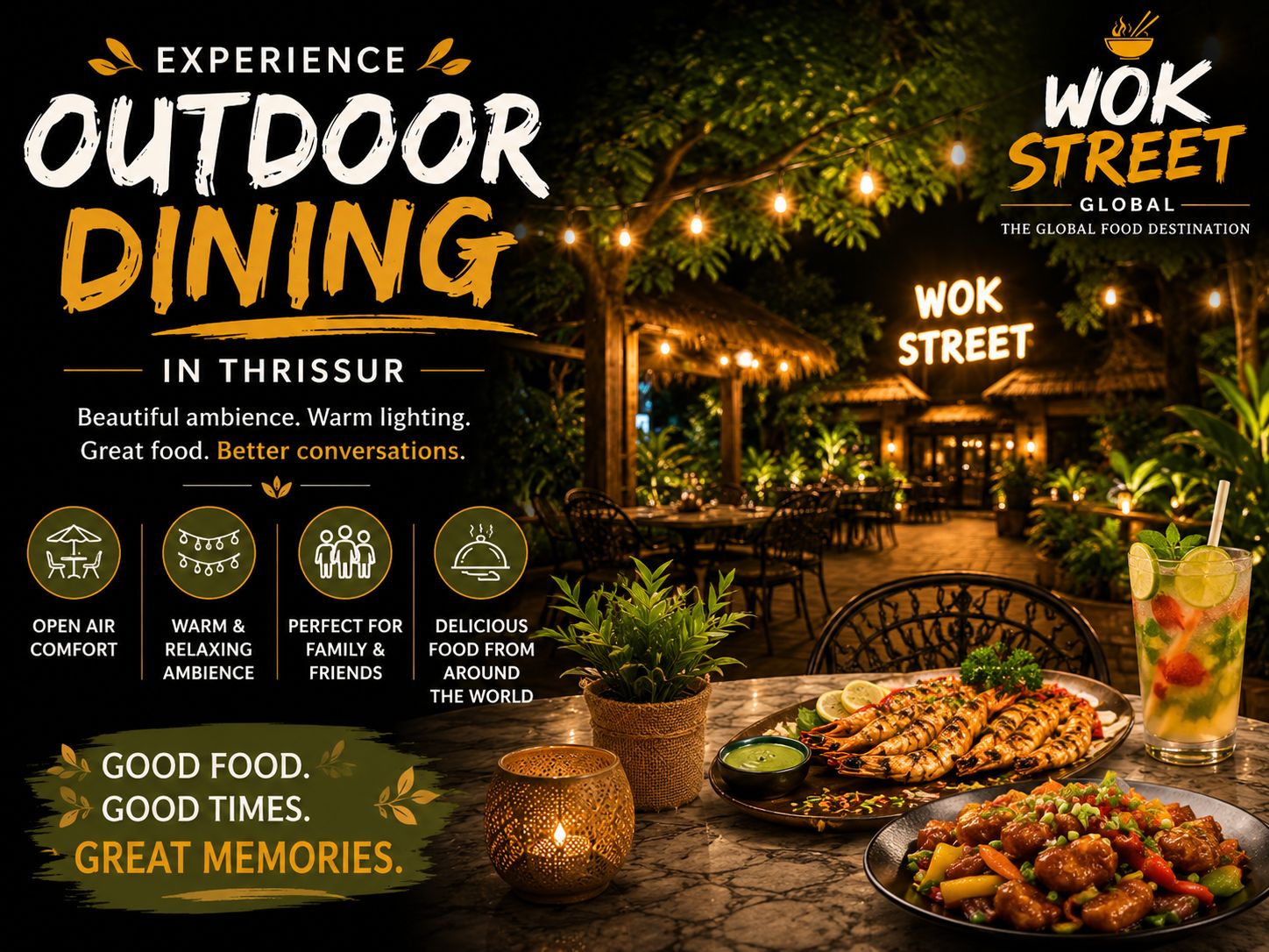 Outdoor Dining in Thrissur: Why Wok Street Global Is a Must-Visit Destination