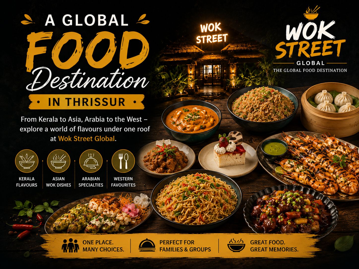 A Global Food Destination in Thrissur: Explore Kerala, Asian, Arabian & Western Flavours at Wok Street